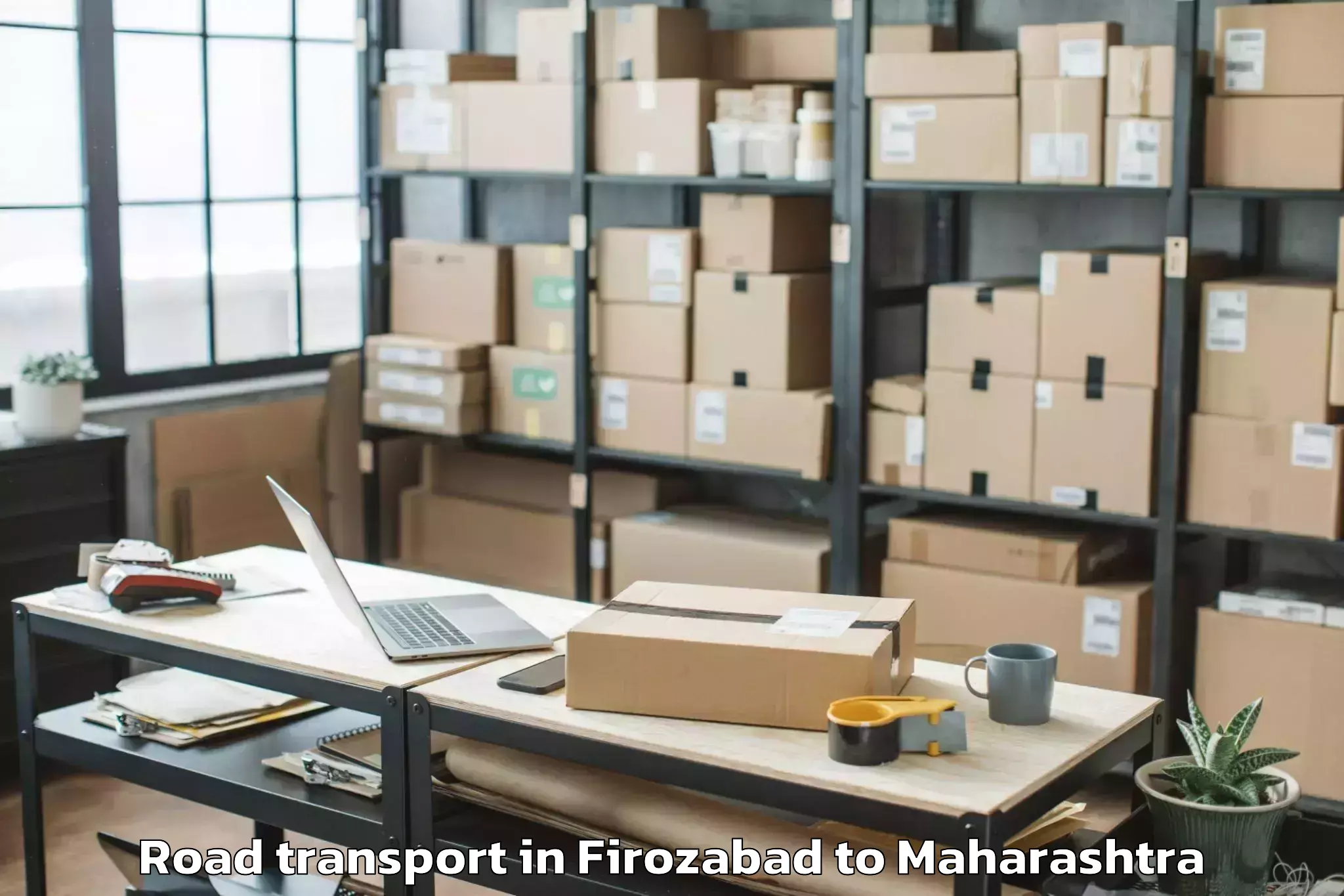 Top Firozabad to Mhasala Road Transport Available